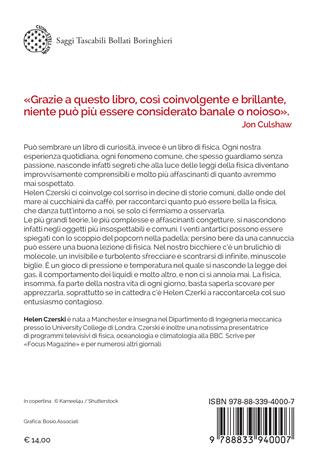 La tempesta in un bicchiere. Fisica della vita quotidiana - Helen Czerski - Libro Bollati Boringhieri 2023, Saggi tascabili | Libraccio.it