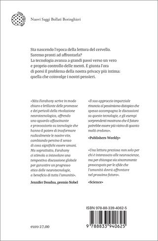 Difendere il nostro cervello. La libertà di pensiero nell'era delle neurotecnologie - Nita Farahany - Libro Bollati Boringhieri 2024, Nuovi saggi Bollati Boringhieri | Libraccio.it