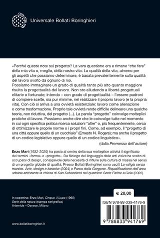 Progetto e passione - Enzo Mari - Libro Bollati Boringhieri 2024, Universale Bollati Boringhieri-S. scient. | Libraccio.it