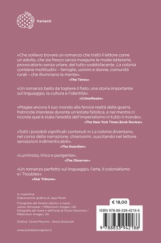 La colonia - Audrey Magee - Libro Bollati Boringhieri 2023, Varianti | Libraccio.it