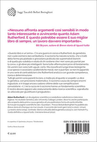 Cosa rispondere a un razzista. Storia, scienza, razza e realtà - Adam Rutherford - Libro Bollati Boringhieri 2024, Saggi tascabili | Libraccio.it