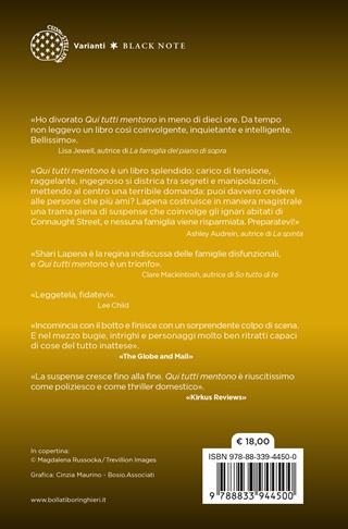 Qui tutti mentono - Shari Lapena - Libro Bollati Boringhieri 2025, Varianti | Libraccio.it
