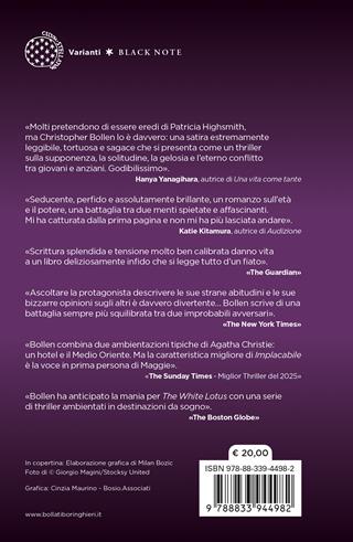 Implacabile - Bollen Christopher - Libro Bollati Boringhieri 2025, Varianti | Libraccio.it