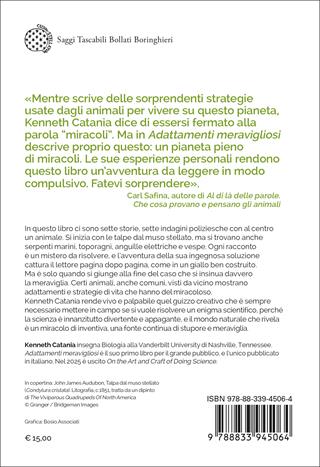 Adattamenti meravigliosi. Sette irresistibili misteri dell'evoluzione - Kenneth Catania - Libro Bollati Boringhieri 2025, Saggi tascabili | Libraccio.it