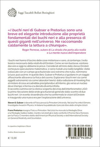 I buchi neri - Steven S. Gubser, Frans Pretorius - Libro Bollati Boringhieri 2026, Saggi tascabili | Libraccio.it