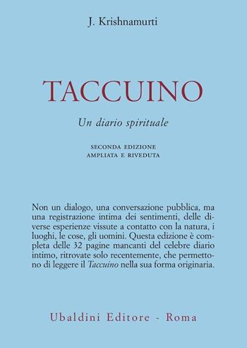 Taccuino. Un diario spirituale - Jiddu Krishnamurti - Libro Astrolabio Ubaldini 2007, Opere di Krishnamurti | Libraccio.it