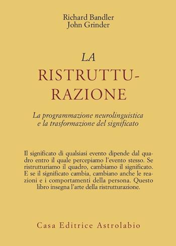 La ristrutturazione. La programmazione neurolinguistica e la trasformazione del significato - Richard Bandler, John Grinder - Libro Astrolabio Ubaldini 1983, Psiche e coscienza | Libraccio.it