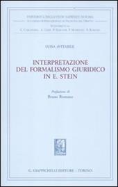 Interpretazione del formalismo giuridico in E. Stein