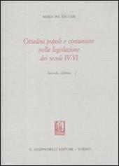 Cittadini popoli e comunione nella legislazione dei secoli IV-VI