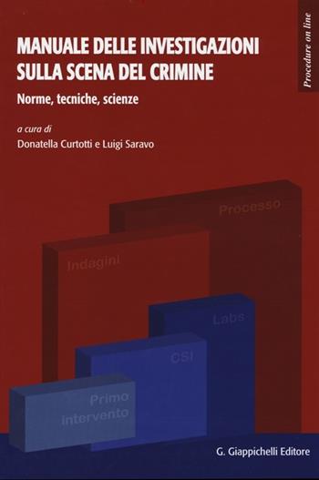 Manuale delle investigazioni sulla scena del crimine. Norme, tecniche, scienze, logica  - Libro Giappichelli 2013, Procedure on line | Libraccio.it
