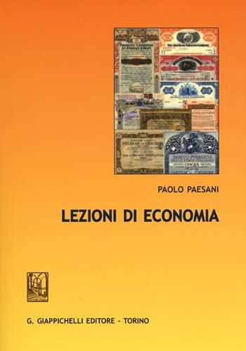 Lezioni di economia - Paolo Paesani - Libro Giappichelli 2012 | Libraccio.it