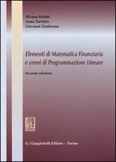 Elementi di matematica finanziaria e cenni di programmazione lineare