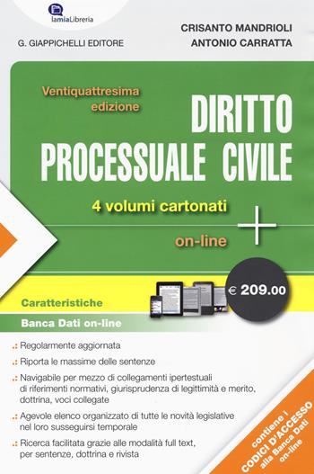 Diritto processuale civile. Con aggiornamento online - Crisanto Mandrioli, Antonio Carratta - Libro Giappichelli 2015 | Libraccio.it