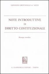 Note introduttive di diritto costituzionale