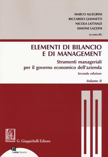 Gli elementi di bilancio e di management  - Libro Giappichelli 2016 | Libraccio.it