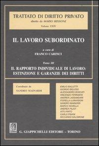 Il lavoro subordinato. Vol. 3: Il rapporto individuale di lavoro: estinzione e garanzie dei diritti  - Libro Giappichelli 2007, Trattato di diritto privato | Libraccio.it