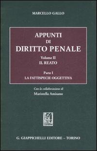 Appunti di diritto penale. Vol. 2\1: Il reato. La fattispecie oggettiva. - Marcello Gallo - Libro Giappichelli 2007 | Libraccio.it