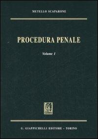 Procedura penale. Vol. 1 - Metello Scaparone - Libro Giappichelli 2008 | Libraccio.it