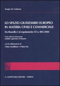 Lo spazio giuridiziario europeo in materia civile e commerciale. Da Bruxelles I al regolamento CE n. 805/2004 - Sergio Maria Carbone - Libro Giappichelli 2009 | Libraccio.it