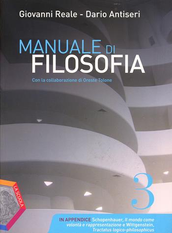 Manuale di filosofia. Ediz. plus. Per i Licei. Con e-book. Con espansione online. Vol. 3 - Giovanni Reale, Dario Antiseri - Libro La Scuola SEI 2014 | Libraccio.it