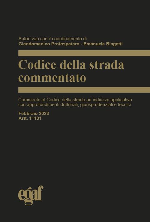 Codice della strada commentato Libro Egaf 2023 Libraccio.it