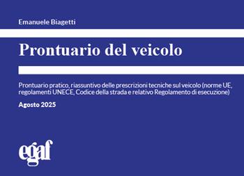 Prontuario del veicolo  - Libro Egaf 2025 | Libraccio.it