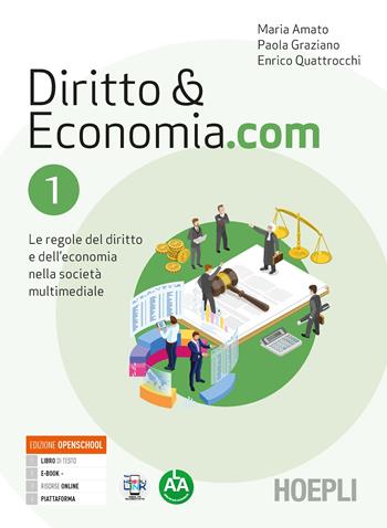 Diritto & Economia.com. Le regole del diritto e dell'economia nella società multimediale. Con e-book. Con espansione online. Vol. 1 - Maria Amato, Paola Graziano, Enrico Quattrocchi - Libro Hoepli 2021 | Libraccio.it