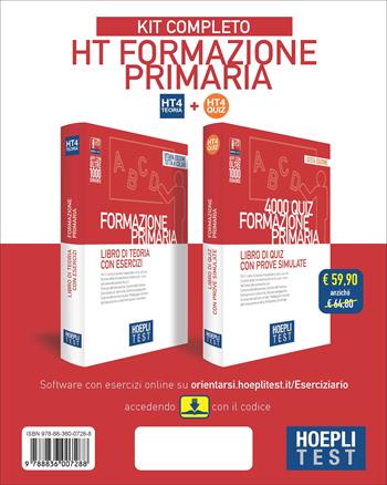 Hoepli test. Formazione primaria. Kit completo: Libro di teoria con esercizi-4000 Quiz con prove simulate. Con Contenuto digitale per download  - Libro Hoepli 2022, Hoepli Test | Libraccio.it
