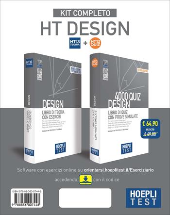 Hoepli test. Design. Kit completo: Libro di teoria con esercizi-4000 quiz con prove simulate. Con Contenuto digitale per download  - Libro Hoepli 2022, Hoepli Test | Libraccio.it