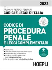 Codice di procedura penale e leggi complementari 2022