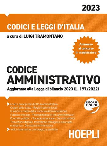 Codice amministrativo 2023.  - Libro Hoepli 2023, Codici e leggi d'Italia | Libraccio.it