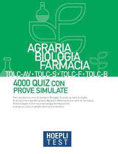 Image of Hoepli test. Agraria, Biologia, Farmacia TOLC-AV, TOLC-S, TOLC-F,...