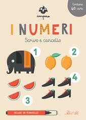 Imparo i numeri. Scrivo e cancello. Ediz. a colori. Con pennarello cancellabile. Con 40 Carte