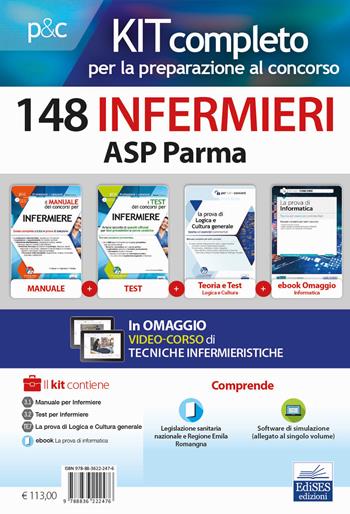 Kit concorso 148 Infermieri ASP Parma. Volumi per la preparazione alla preselezione e prove successive. Con e-book. Con software di simulazione - Rosario Caruso, Francesco Pittella, Guglielmo Guerriero - Libro Edises professioni & concorsi 2020 | Libraccio.it