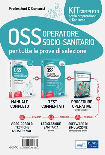 Kit dei concorsi per OSS Operatore Socio-sanitario. Volumi completi per la preparazione alle prove selettive. - Luigia Carboni, Antonella Locci, Anna Malatesta - Libro Edises professioni & concorsi 2021, Professioni sanitarie | Libraccio.it