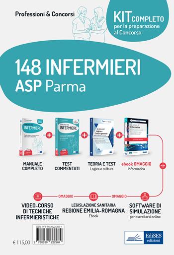 Kit concorso 148 Infermieri ASP Parma. Volumi per la preparazione alla preselezione e prove successive. Con e-book. Con software di simulazione. Con videocorso - Rosario Caruso, Francesco Pittella, Guglielmo Guerriero - Libro Edises professioni & concorsi 2021 | Libraccio.it