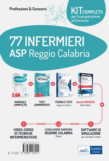 Kit concorso 77 Infermieri ASP Reggio Calabria. Con e-book. Con software di simulazione. Con videocorso - Rosario Caruso, Francesco Pittella, Guglielmo Guerriero - Libro Edises professioni & concorsi 2021 | Libraccio.it