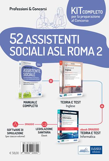 Kit concorso 52 assistenti sociali ASL Roma 2. Volumi di preparazione a tutte le prove. Con e-book. Con software di simulazione - Michela Losignore, Natascia Moschetta - Libro Edises professioni & concorsi 2021 | Libraccio.it
