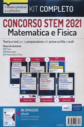 Concorso STEM 2021. Kit matematica e fisica  - Libro Edises professioni & concorsi 2021, Concorso a cattedra | Libraccio.it