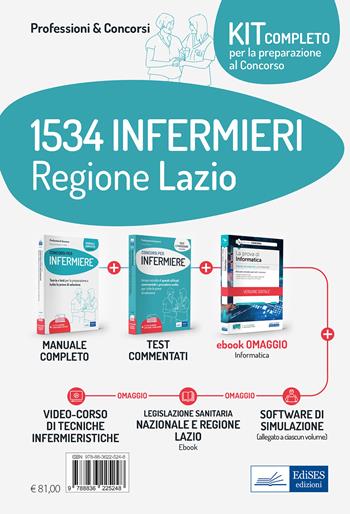 Kit concorso 1534 Infermieri Regione Lazio. Volumi per la preparazione completa al concorso. Con e-book. Con software di simulazione. Con Video  - Libro Edises professioni & concorsi 2021, Professioni sanitarie | Libraccio.it
