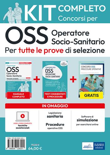 Kit dei concorsi per OSS. Volumi completi per tutte le prove di selezione. Con aggiornamento online. Con software di simulazione - Luigia Carboni, Antonella Locci, Anna Malatesta - Libro Edises professioni & concorsi 2023, Professioni sanitarie | Libraccio.it