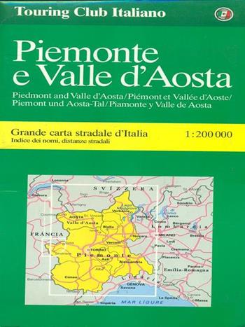 Piemonte e Valle d'Aosta 1:200.000  - Libro Touring 2000, Carte regionali 1:200.000 | Libraccio.it