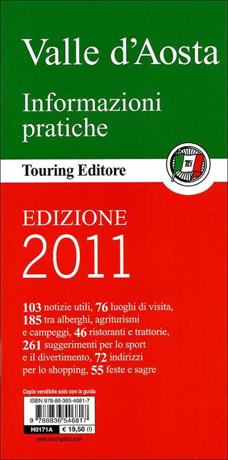 Valle d'Aosta  - Libro Touring 2011, Guide verdi d'Italia | Libraccio.it
