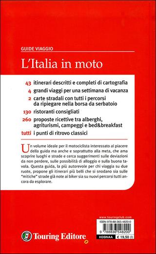 L' Italia in moto  - Libro Touring 2009, Guide di viaggio | Libraccio.it