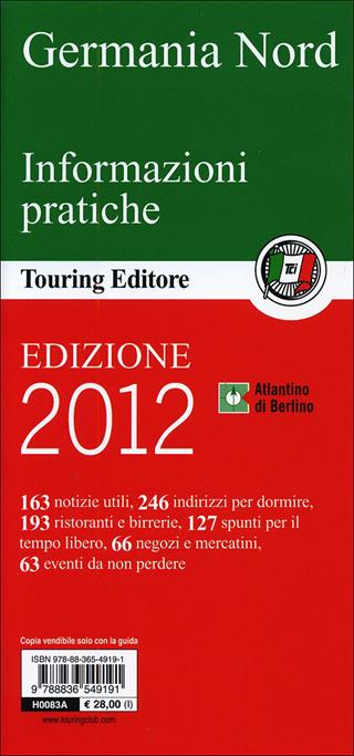 Germania Nord  - Libro Touring 2011, Guide verdi d'Europa | Libraccio.it