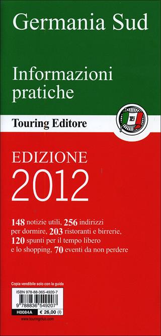 Germania Sud  - Libro Touring 2011, Guide verdi d'Europa | Libraccio.it