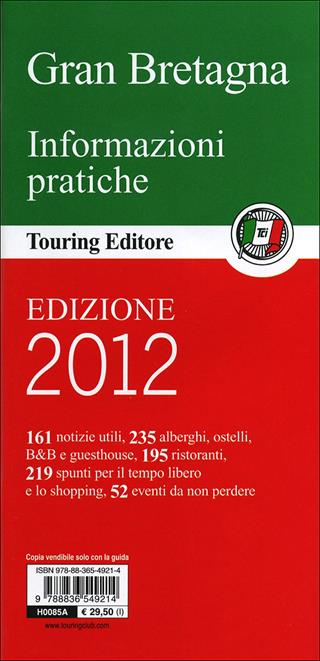 Gran Bretagna  - Libro Touring 2011, Guide verdi d'Europa | Libraccio.it