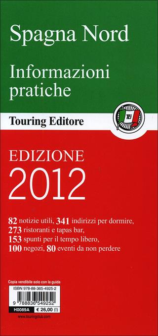 Spagna Nord  - Libro Touring 2011, Guide verdi d'Europa | Libraccio.it