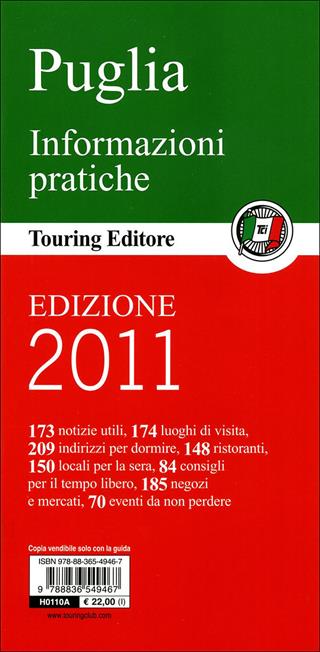 Puglia  - Libro Touring 2011, Guide verdi d'Italia | Libraccio.it