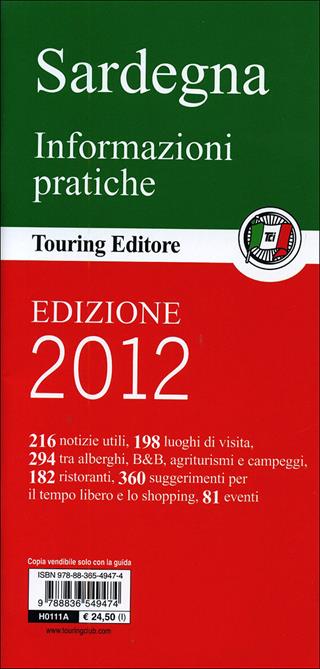 Sardegna  - Libro Touring 2011, Guide verdi d'Italia | Libraccio.it